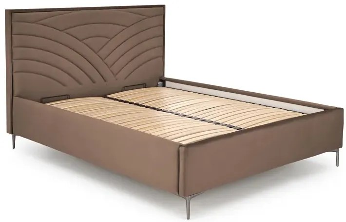 Beżowy tapicerowany zagłówek do łóżka H5-G32