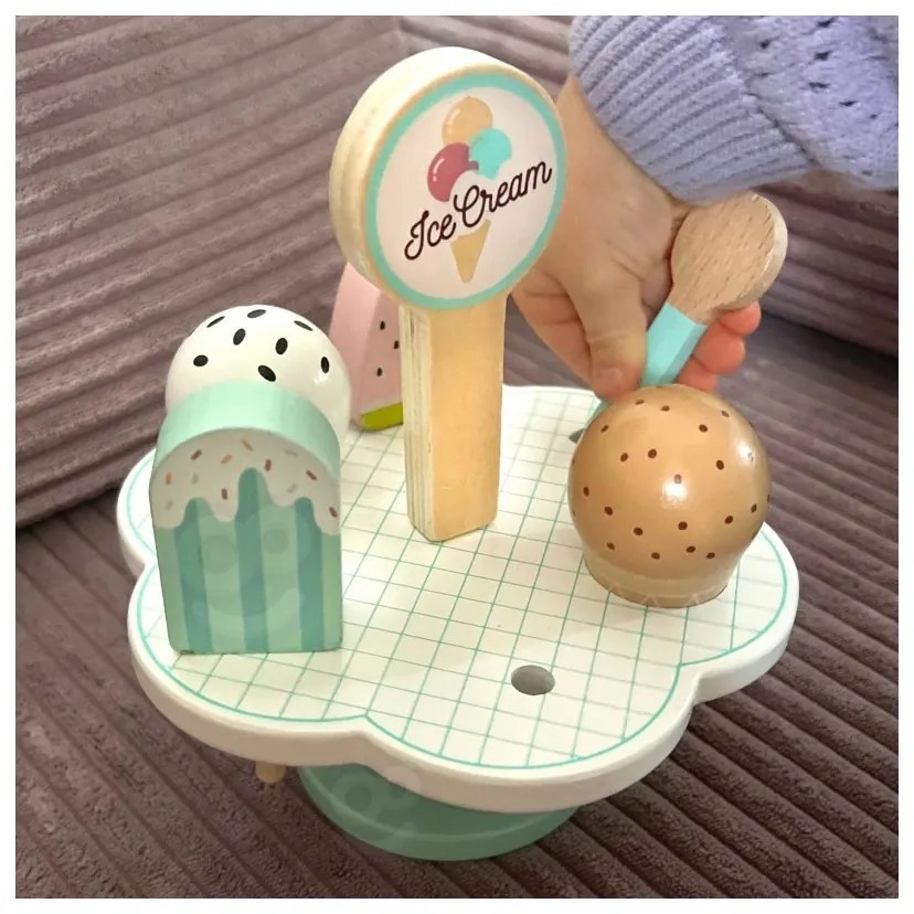 Tooky toy drewniane lody magnetyczne na stojaku