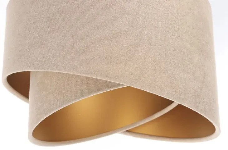 Beżowa potrójna lampa wisząca asymetryczna - S508 T8-N35