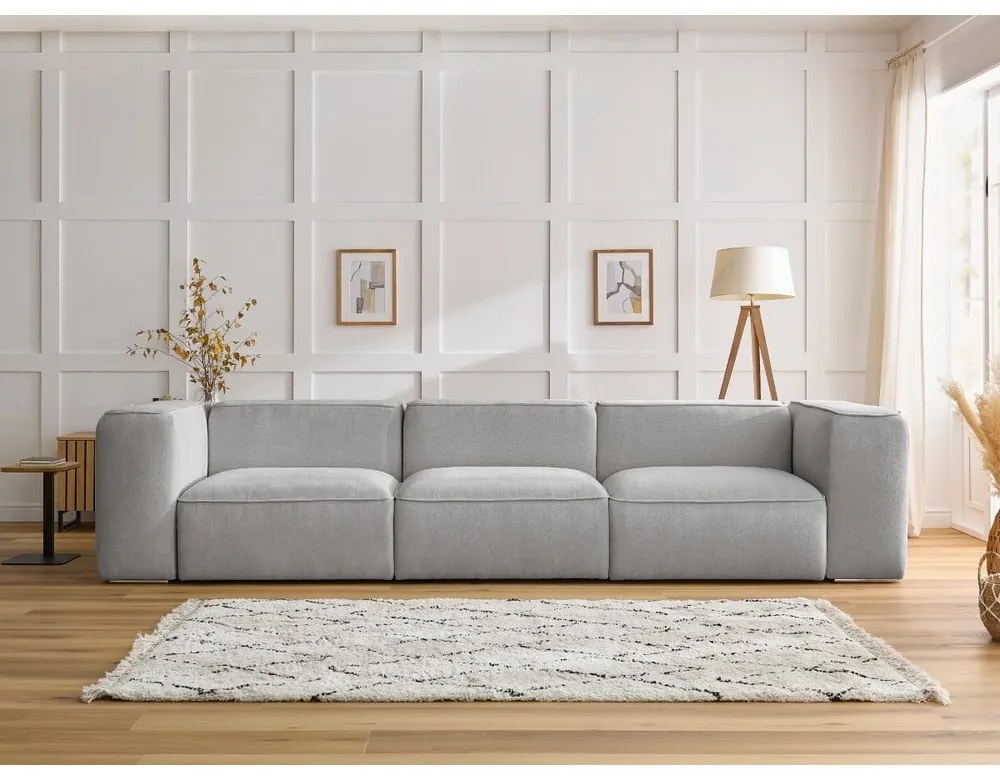Jasnoszara sofa 345 cm Zephyr – Bobochic Paris