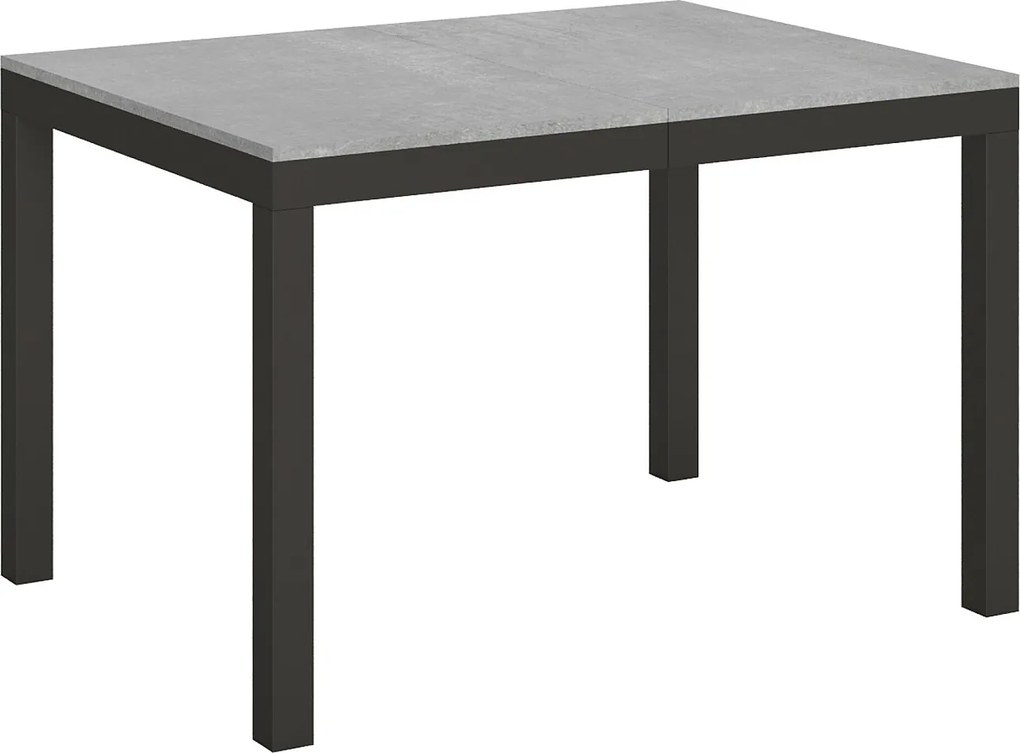 Stół rozkładany 120/224x90 cm Everyday Evolution cementu rama i nogi antracytowe
