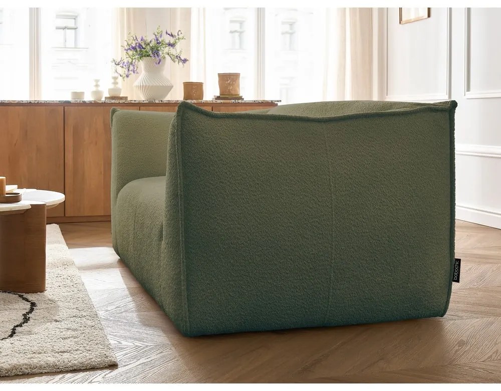 Zielona sofa z materiału bouclé 170 cm Giorgia – Bobochic Paris