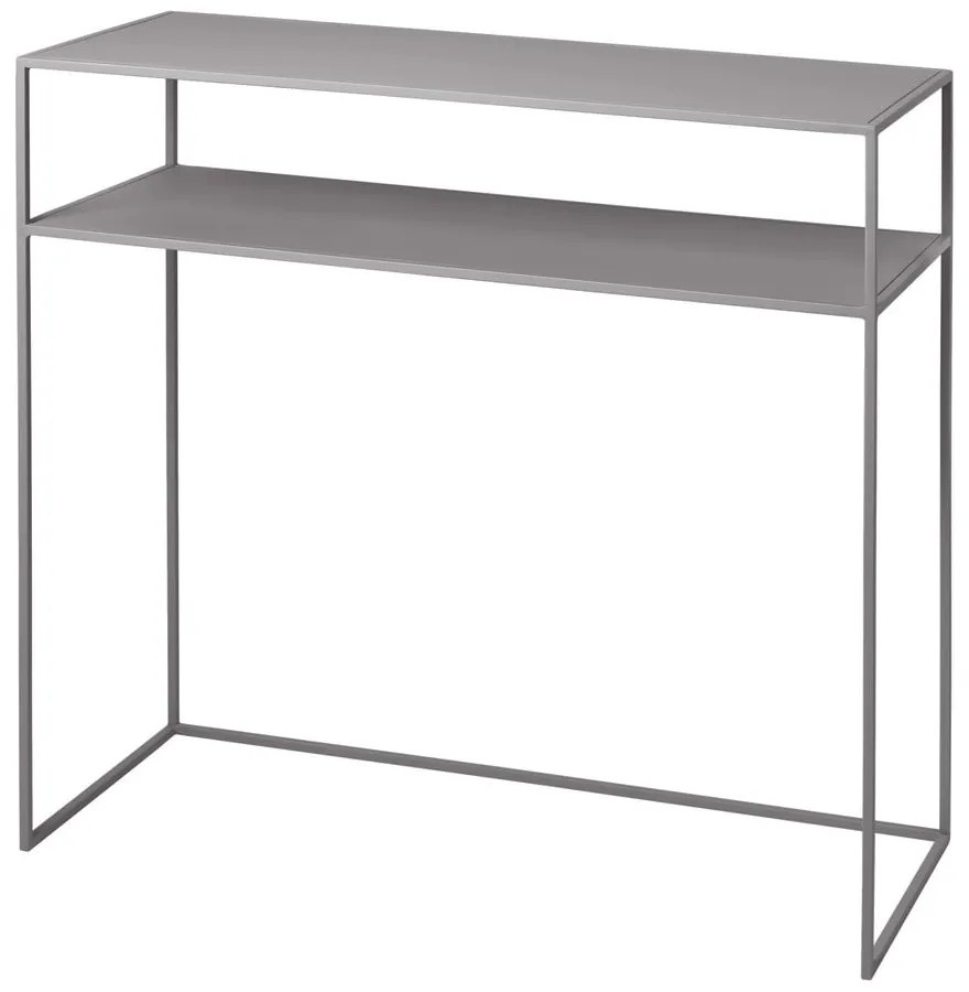 Jasnoszara metalowa konsola 35x85 cm Fera – Blomus