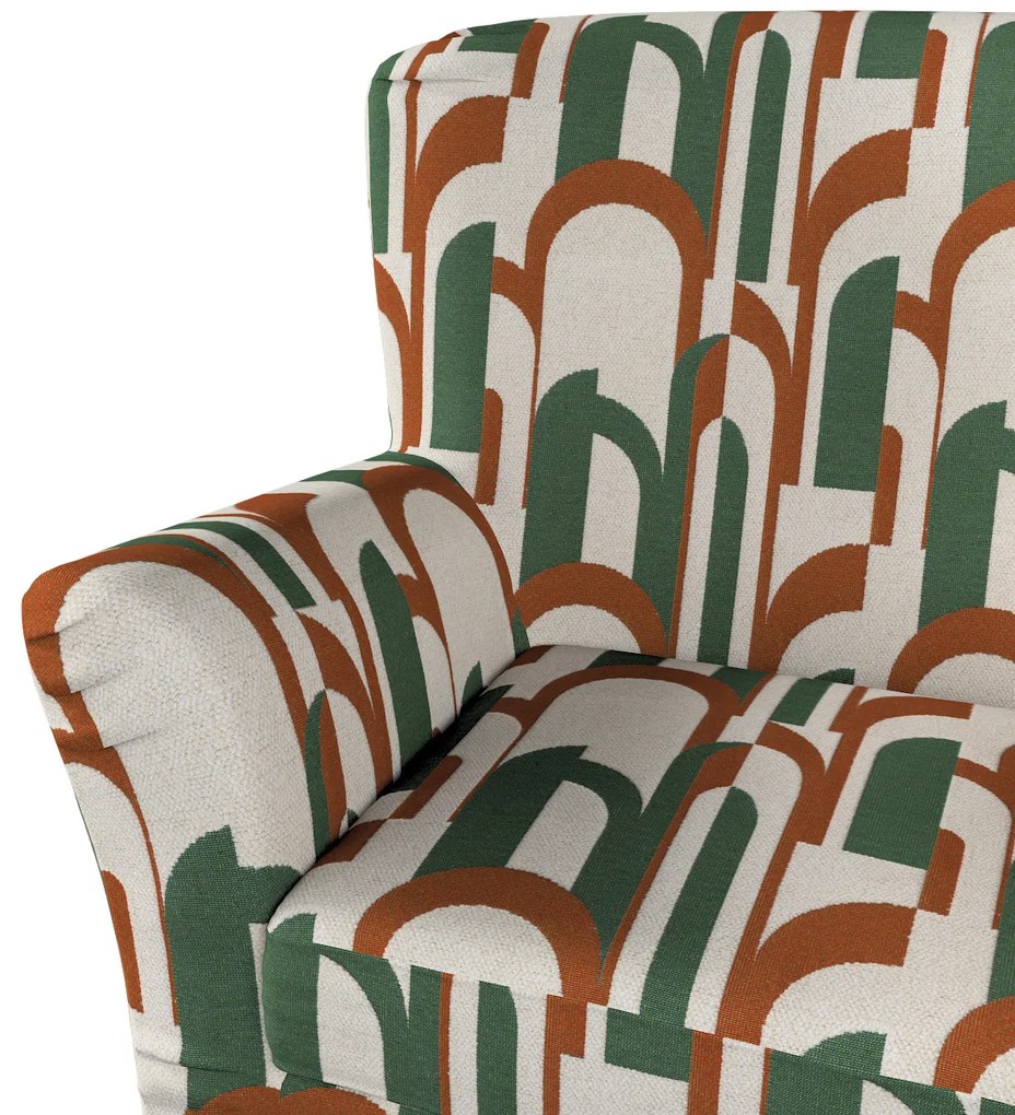 Pokrowiec na fotel Tomelilla wysoki z zakładkami