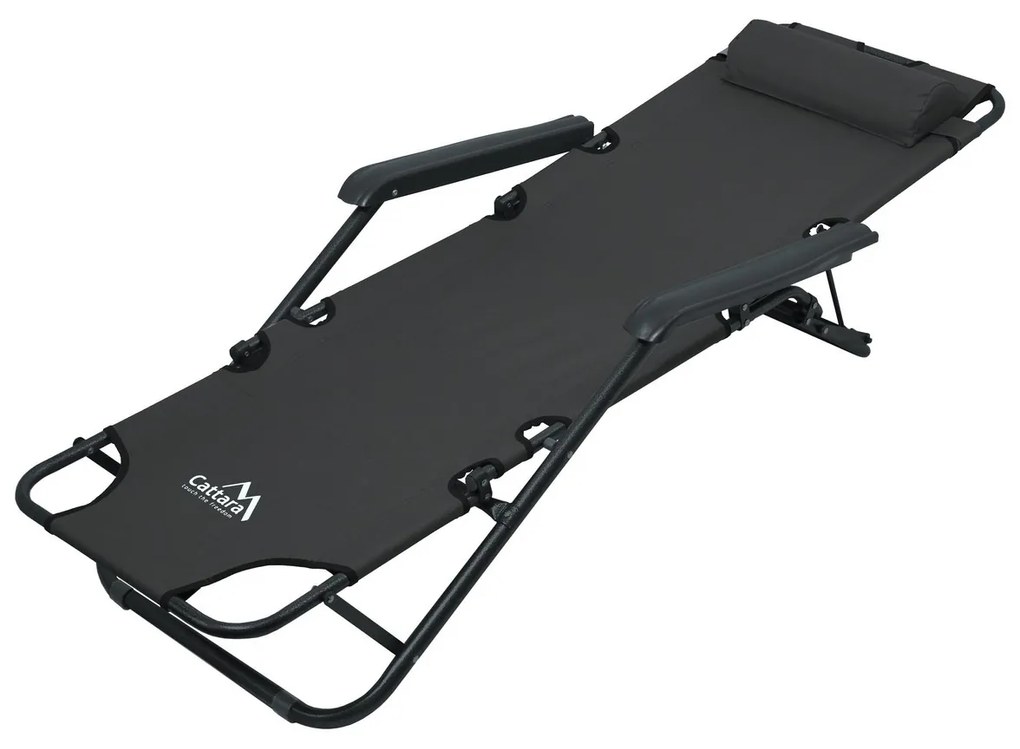 Cattara 13513 Składane leżak Comfort, antracyt,155 x 61 cm