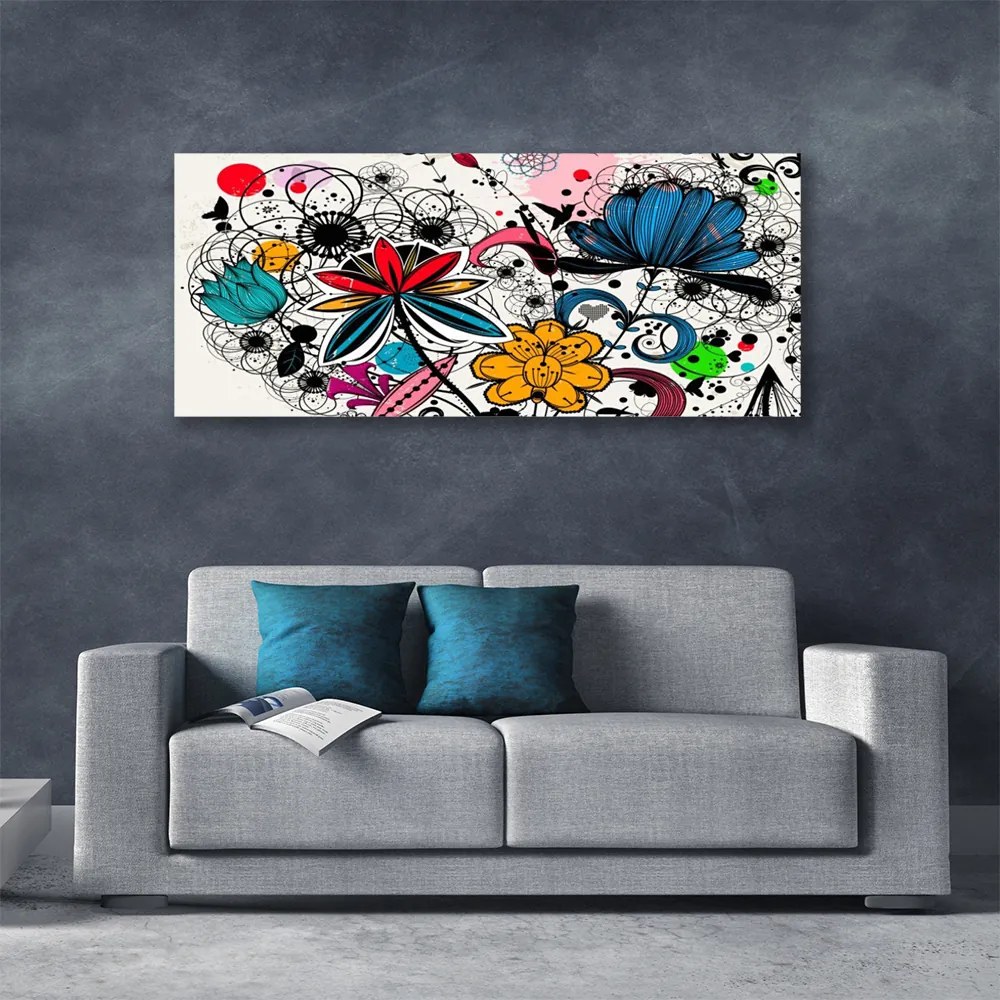 Obraz na płótnie Dynamiczna Kompozycja Kolorów