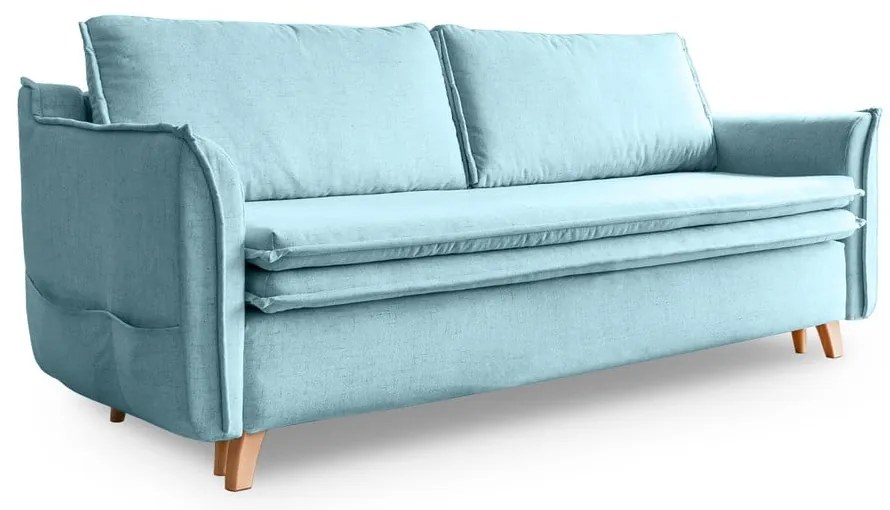 Jasnoniebieska rozkładana sofa 225 cm Charming Charlie – Miuform