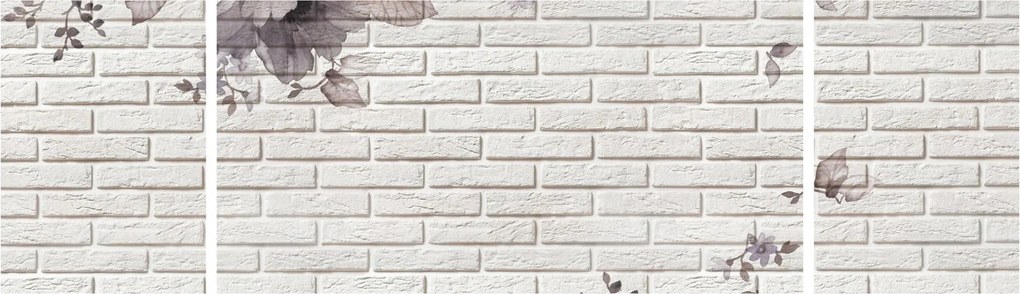 Obraz ściany z bukietem kwiatów (170x50 cm)