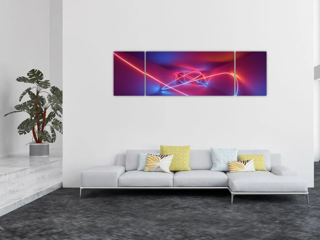 Obraz nowoczesnej abstrakcji (170x50 cm)