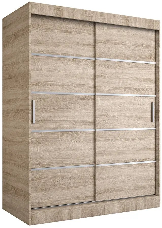 Szafa przesuwna dąb sonoma 150 cm - Bohosa 4X