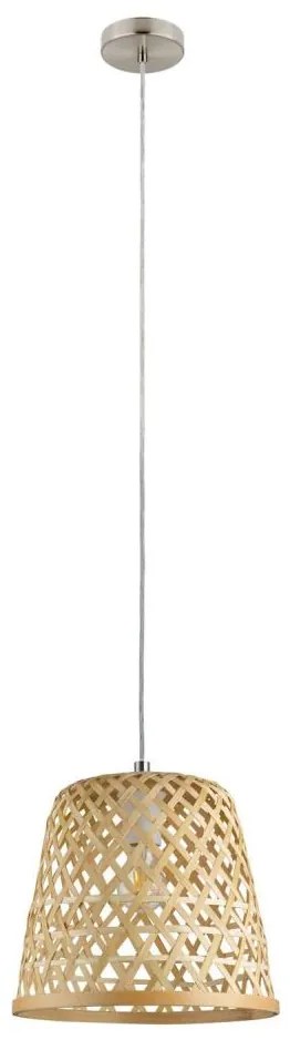 Eglo 55696 - Lampa wisząca na przewodzie KIRKCOLM 1xE27/60W/230V beżowa