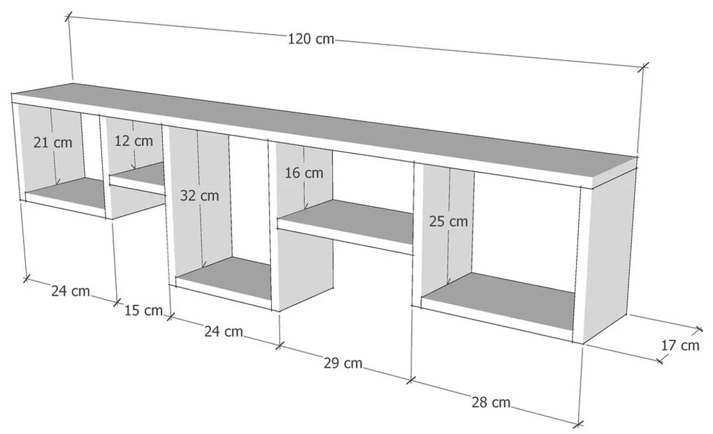 Półka Amanos Antracyt