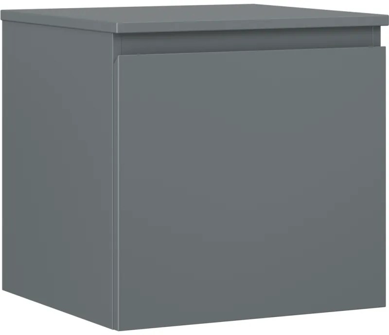 Mexen Orio szafka łazienkowa podumywalkowa 50 cm z blatem, 1 szuflada, grafit mat - 91A10-05047-1-BFC66
