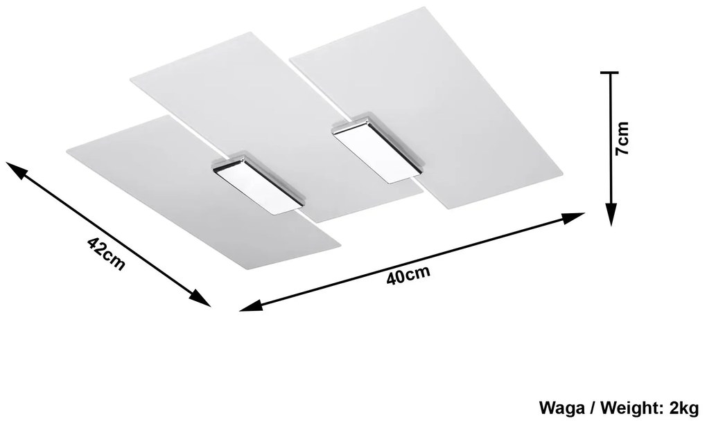 Szklany designerski plafon E780-Carbon