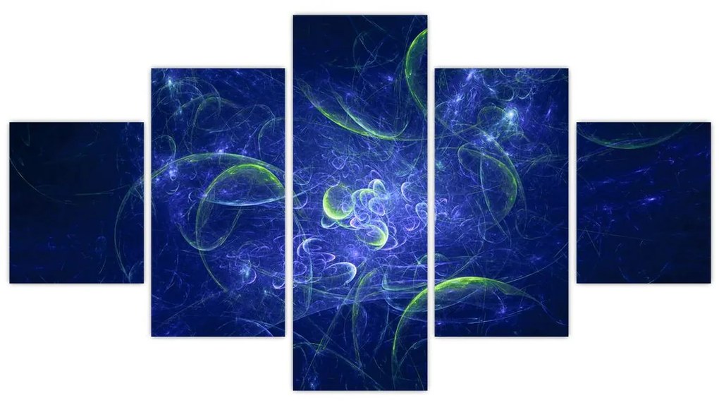Obraz - niebieska abstrakcja (125x70 cm)
