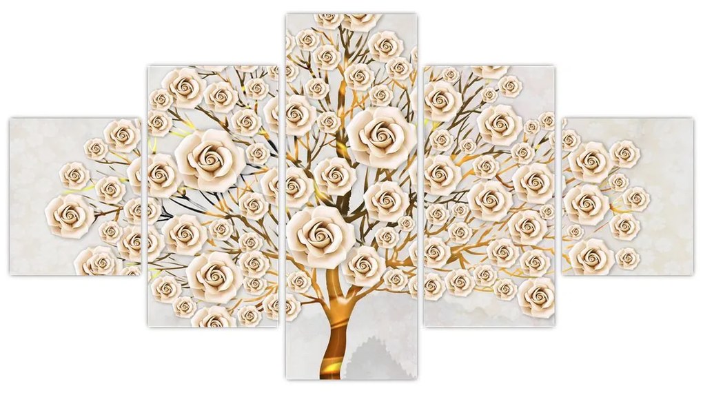Obraz drzewa kwiatowego (125x70 cm)