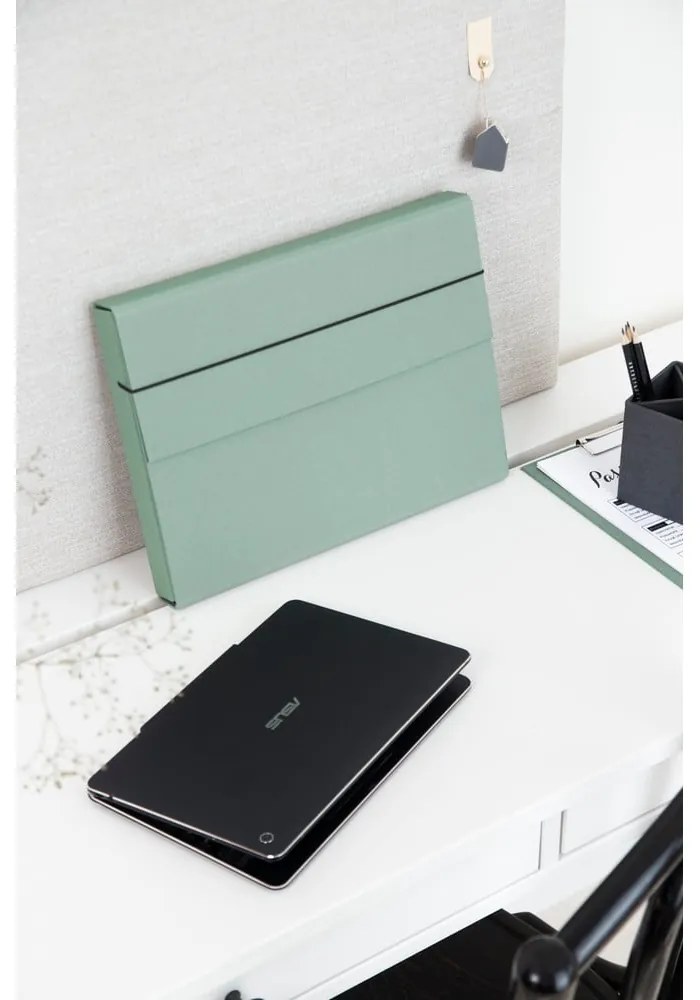 Zielony kartonowy organizer Olof Canvas Paper Laminate – Bigso