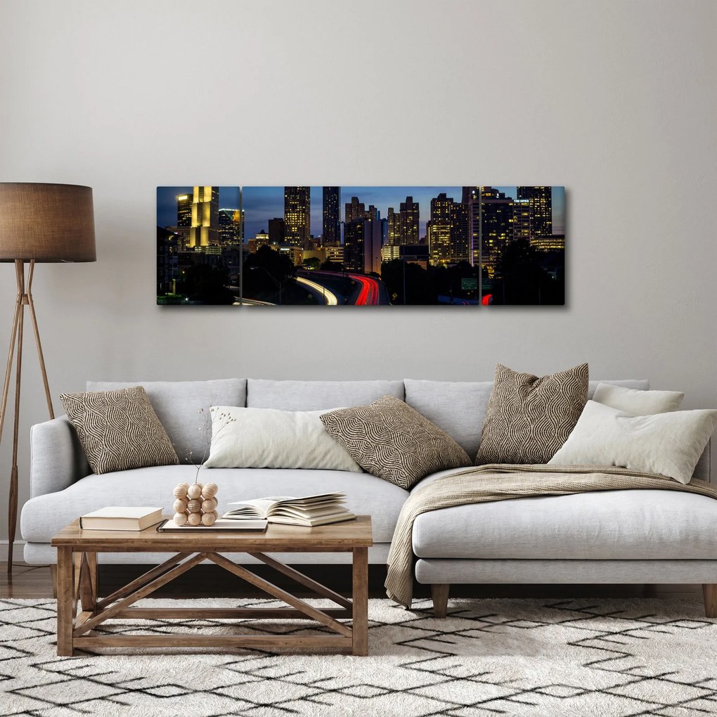 Obraz - Miasto nocą (170x50 cm)