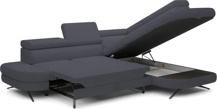 Narożnik OTIS L Prawostronny Regulowane Zagłówki wolnostojący tkanina AURORA 19 WERSAL