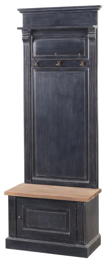 Garderoba Bradford do przedpokoju 79x45x210 old black &amp; natural