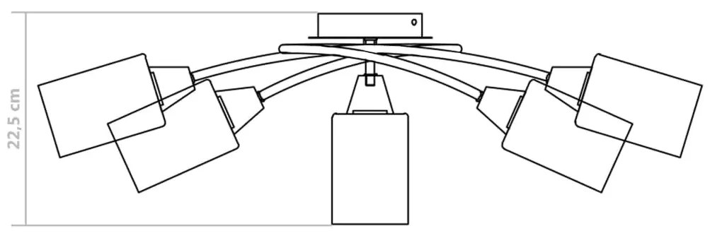 Ceramiczna lampa sufitowa z długimi kloszami - EX216 L8-K34