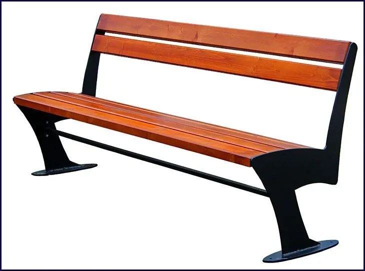 Stalowa ławka parkowa Keno 2X 180 cm - 84 kolory