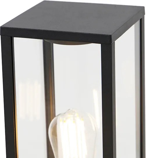 Stojąca lampa zewnętrzna czarna 40 cm z kolcem do ziemi i uszczelnieniem kabla - Charlois