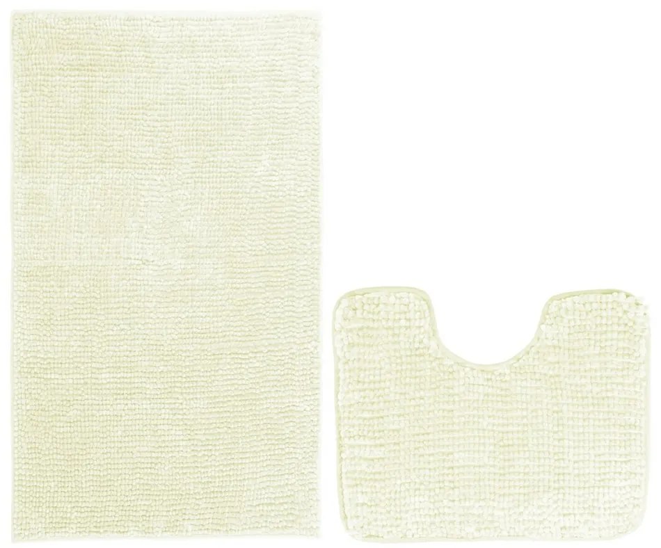 Restilo Komplet dywaników łazienkowych Bati biały, 2 szt. 50 x 80 cm, 40 x 50 cm