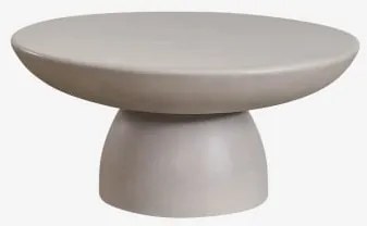 Okrągły Stolik Kawowy Do Ogrodu Ø70 Cm Z Cementu Zenadia Sand Grey - Sklum