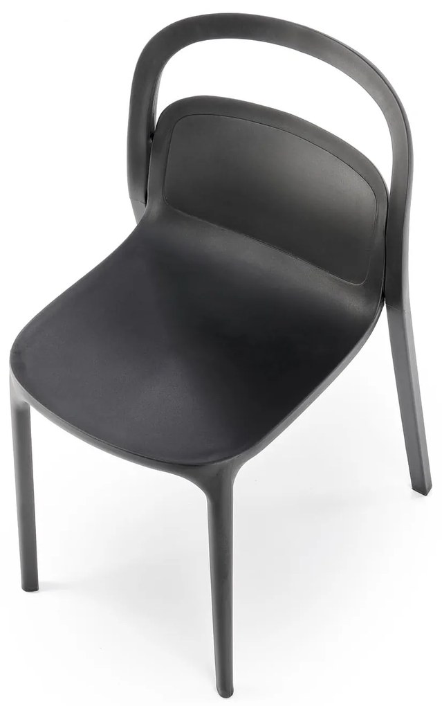 Czarne krzesło plastikowe K490