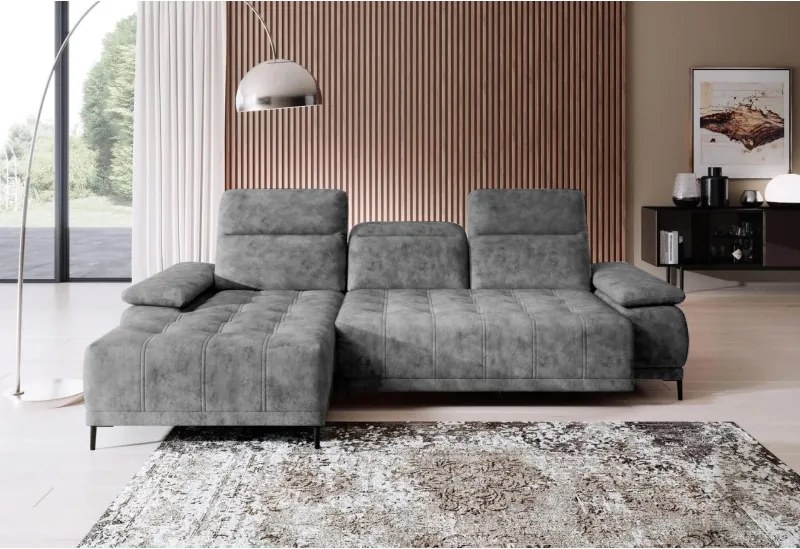 Narożnik FOCUS S z elektryczną regulacją siedziska w tkaninie Promocyjnej SALVADOR 14 WERSAL