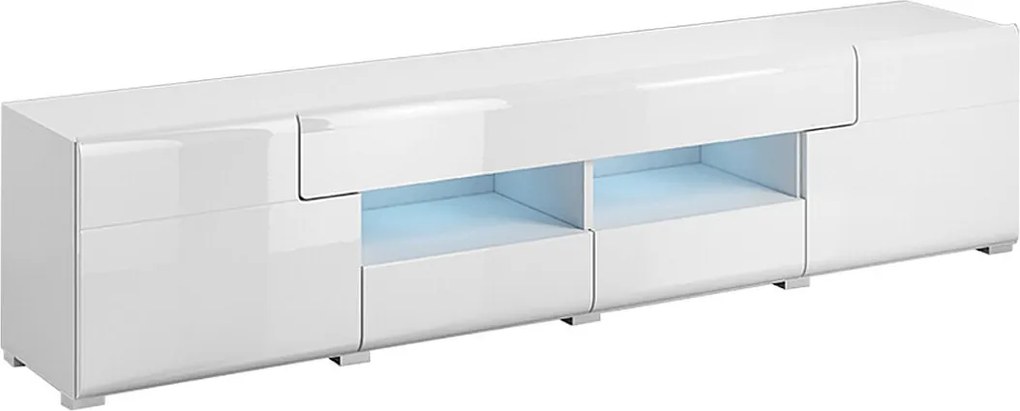 Szafka RTV TOLEDO 2D4S 208 biała połysk