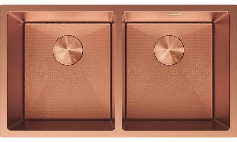 Mexen Binox zlewozmywak stalowy 2-komorowy 800 x 450 mm, miedź HC - 6421802000-65HC