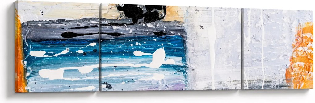Obraz - Abstrakcyjne pociągnięcia (170x50 cm)