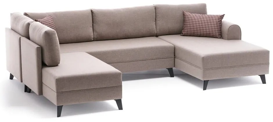 Beżowy narożnik (w kształcie litery U) Belen – Balcab Home