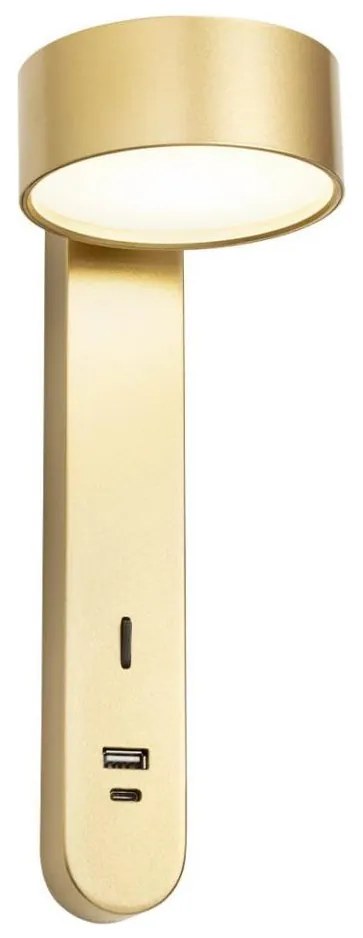 Redo 01-4641 - LED Kinkiet SADES LED/6W/230V CRI 90 USB złoty