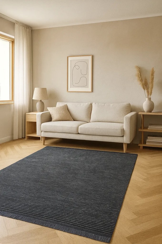 Szary nowoczesny antypoślizgowy dywan A0-B04