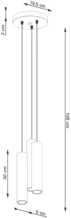 Nowoczesna potrójna lampa wisząca R0-R69
