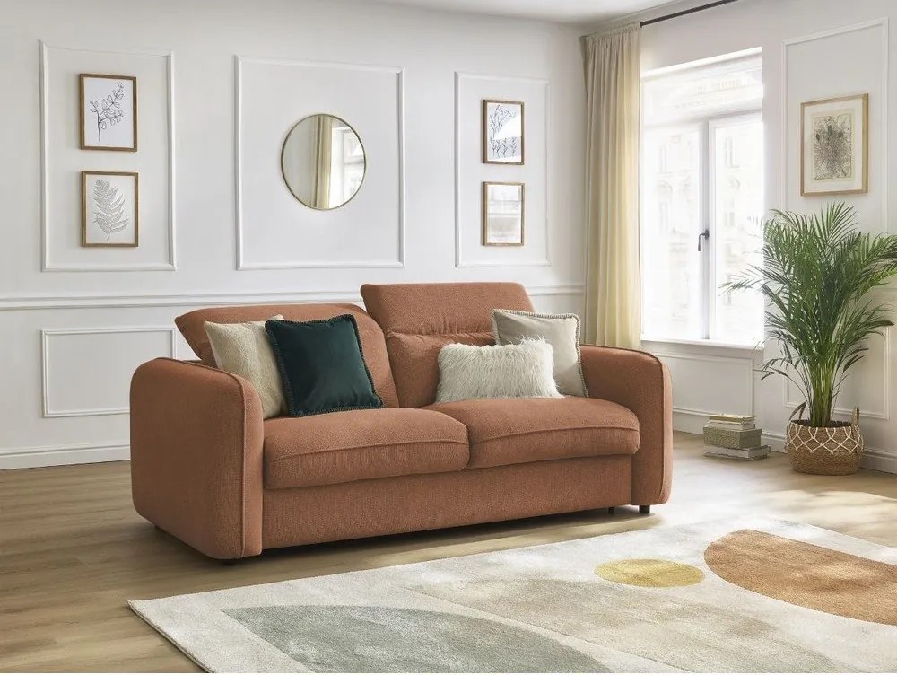 Pomarańczowa sofa 216 cm Achille – Bobochic Paris