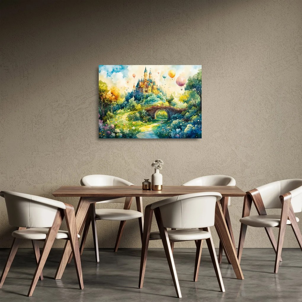 Obraz na szkle - Baśniowy zamek (70x50 cm)