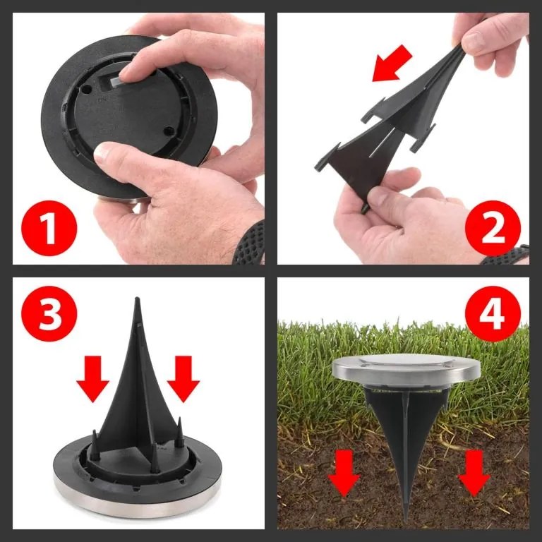 Lampy solarne, 8 diod LED, 12 szt.