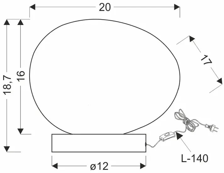 Nowoczesna Lampka Nocna W Kształcie Kamienia F3-P74