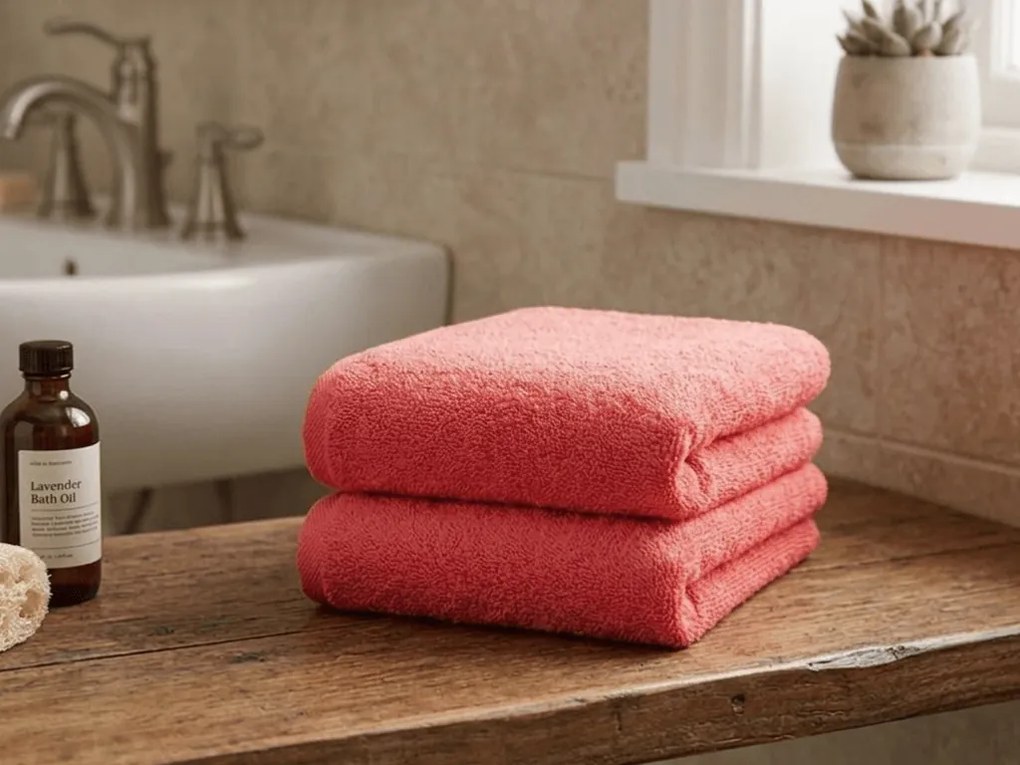 Ręcznik NORIELLE 50x90 cm czerwony, 100% bawełna