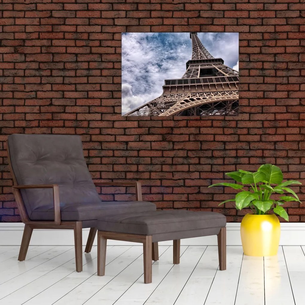 Obraz na szkle Wieży Eiffla (70x50 cm)