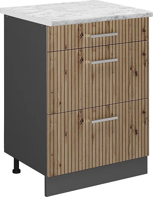 Szafka dolna do kuchni dąb rzemieślniczy 60x60x81.6 r-line