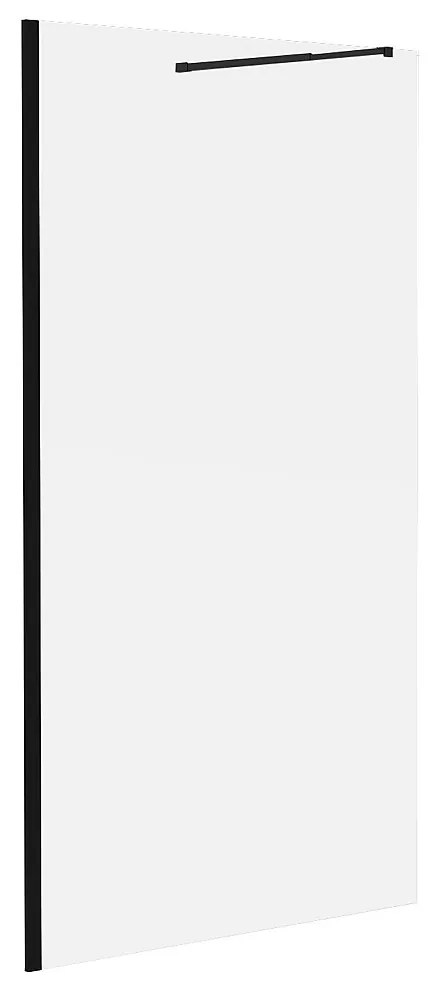 Ścianka prysznicowa do kabiny walk-in czarny mat - Szkło zapobiegające osadzaniu się kamienia 8 mm - 120 x 200 cm - DAREN