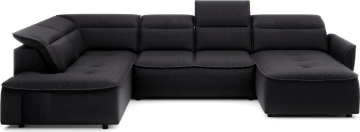 Narożnik MURILLO XL z elektryczną regulacją siedziska Lewostronny w tkaninie VOUGE 18 WERSAL