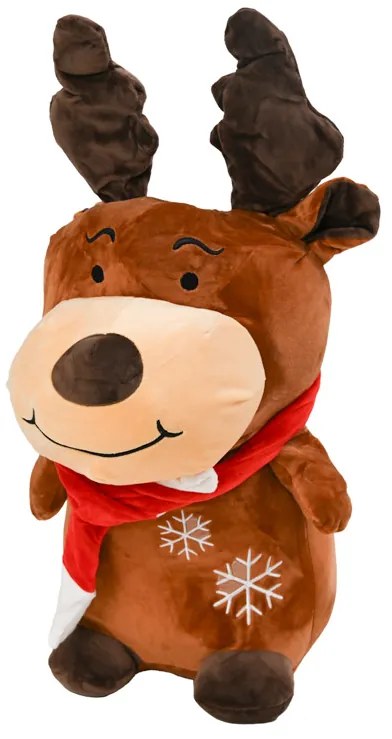 Pluszowy RENIFER z dziecięcym kocykiem w środku, brązowy