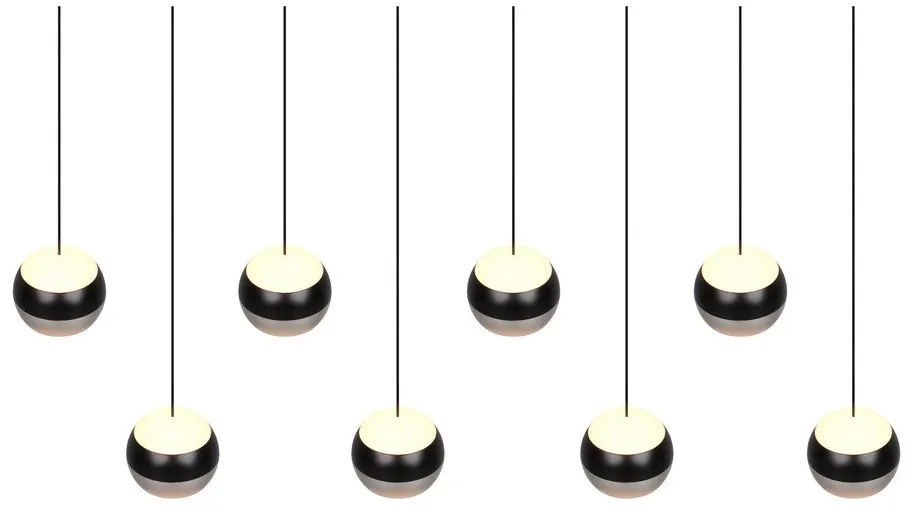 Czarna/w kolorze srebra lampa wisząca LED Orbit – Trio Select