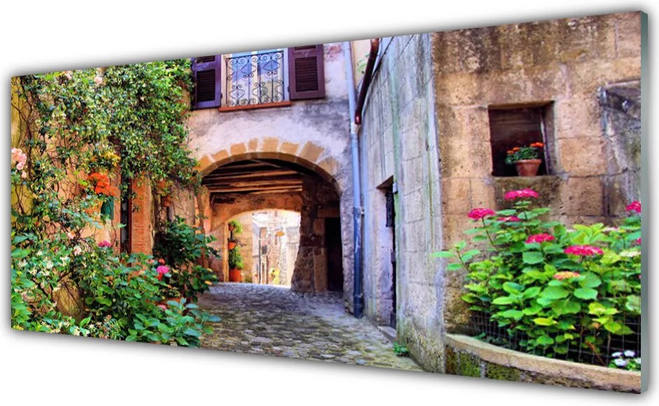 Panel Szklany Romantyczna Ścieżka W Mieście